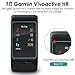 Compatible with Garmin Vivoactive HR Tempered Glass Screen Protector (3-Pack), QIBOX 9H Hardness Multi-Layer Explosion-Proof and Anti-Bubble Screen Guard for Vivoactive HR