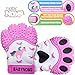 BabyNoms ® Teething Mitten | Pink Unicorn Teething Paw