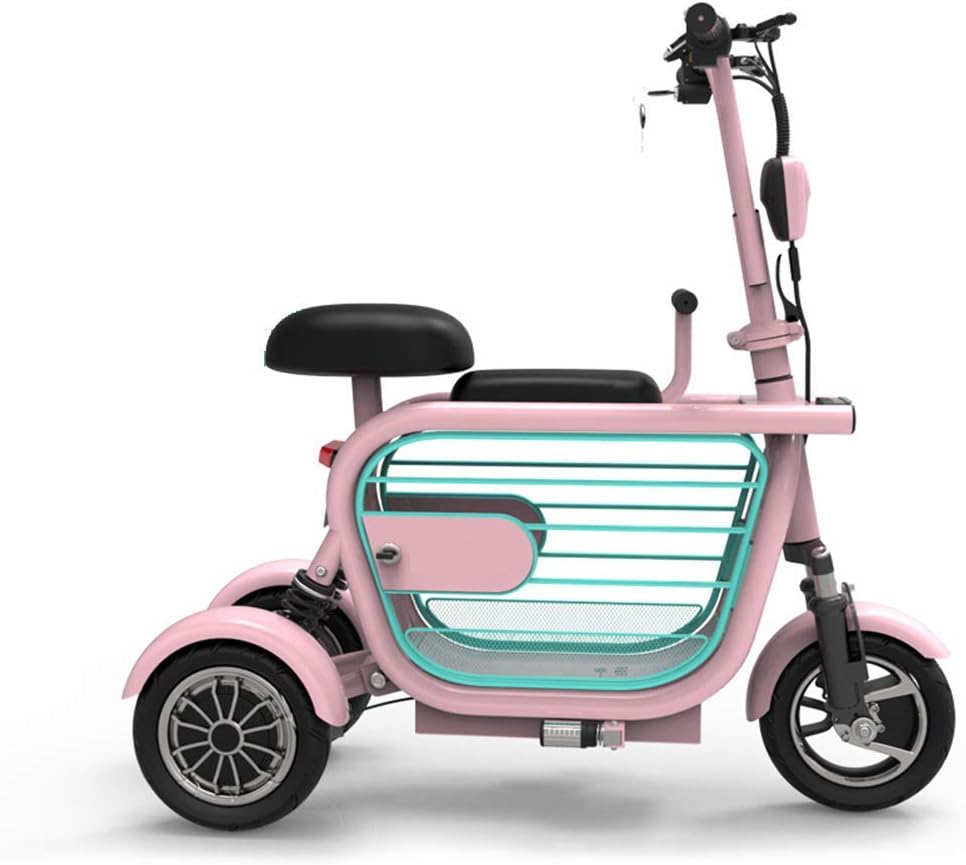 ZGYQGOO Electric Mobility Scooter 3 Wheeled Electric Scooter Folding, Electric Bicycle-34Km/H, Easy Fold-And-Carry Design,Ultra-Lightweight Adult