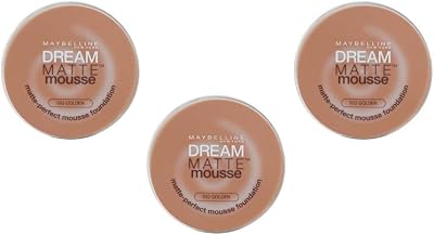 Maybelline Dream Matte Mousse Foundation 32 Golden Pack of 3 x18ml