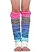 VIGVOG Women Boho Knitted Boot Gaiters Long Leg Warmer (Rainbow)