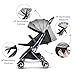 besrey Airplane Baby Stroller Kids pram with Reclining Seat for Baby Sleep - Gray