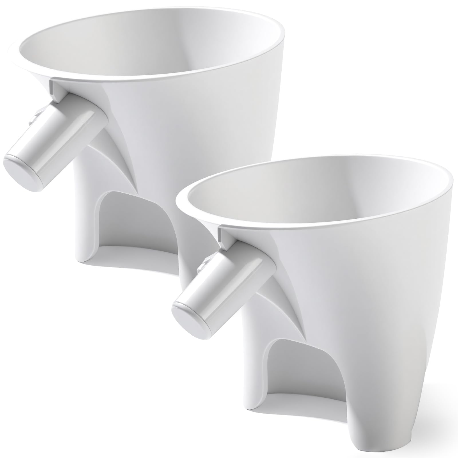 Photo 1 of 2 Pcs Flour Funnel for Kitchen Aid Mixer, for Kitchen Aid Artisan Ksm150 5-Quart Tilt-Head Stand Mixer, Plastic Powder Funnel ?for Liquid and Both Flour, Prevents Spills and Messes(White)