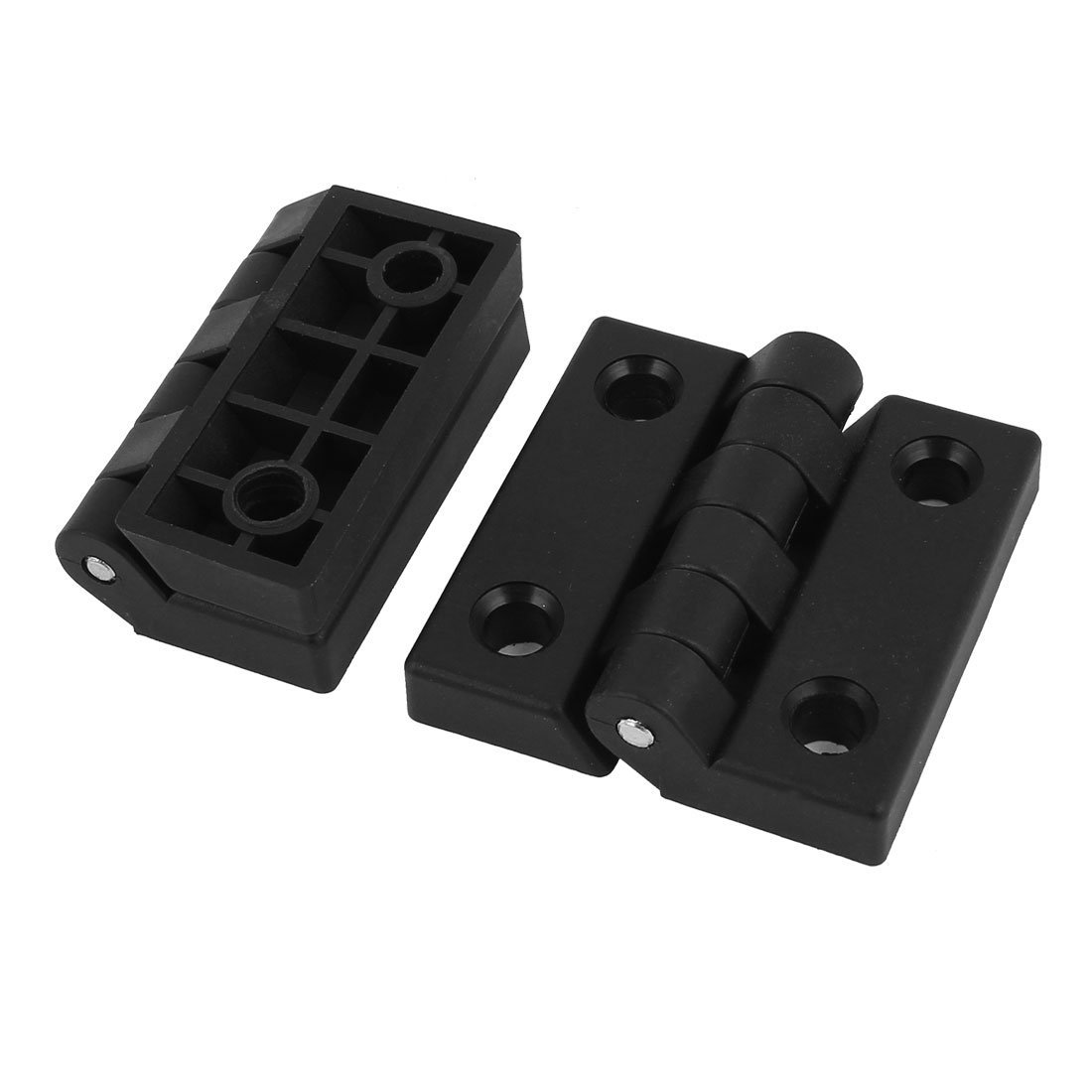 Sourcingmap 2Pcs Black Plastic Replacing Foldable Flap Hinge 65mmx63mm for Home Door