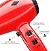 NITION Ionic Hair Dryer with Diffuser Attachment 1875 Watt Ceramic Negative Ion Blow Dryer Cool Shot Button 3 Heat/2 Speed Settings for Quick Drying,Compact size Lightweight,Red