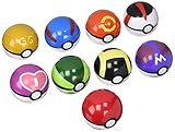 9 Pieces Plastic Super Anime Figures Balls for Pokemon Kids Toys Balls