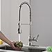 Comllen Commercial Kitchen Faucet, Brushed Nickel Pull Out Sprayer Stainless Steel Kitchen Faucet