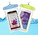 Universal Waterproof Case, Mini-Factory Dry Bag Pouch, Transparent Cover for iPhone 6, Plus, Samsung Galaxy S7 S6 edge, Note, HTC, Nokia - Blue + Green (2 Packs)