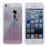 iphone 5 case, iphone 5s case,I-Fashion Hard Butterfly Dress Girl Design Princess Pattern Premium Pc Cover Apple Iphone 5/5s/5g-purple