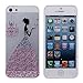 iphone 5 case, iphone 5s case,I-Fashion Hard Butterfly Dress Girl Design Princess Pattern Premium Pc Cover Apple Iphone 5/5s/5g-purple