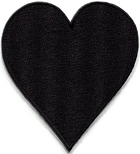 Black heart suit playing cards biker retro poker Las Vegas gaming embroidered applique iron-on patch new