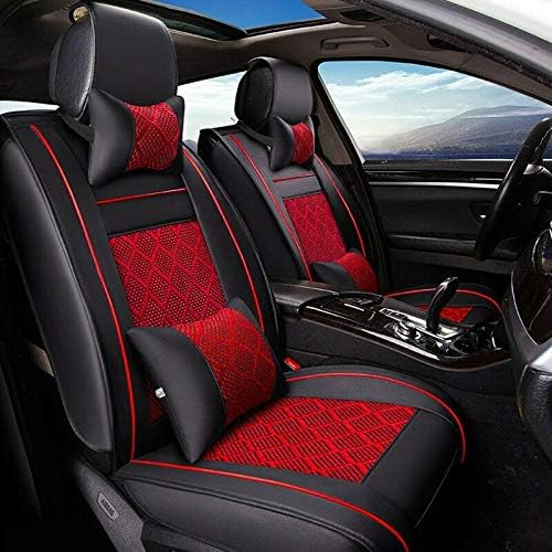 MAGQOO Universal PU Leather Car Seat Cover Full Set w/ Pillows 5Seats