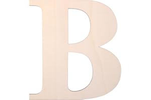 KOOCHOICE 12 Inch Wooden Letter, Smooth Surface Wood Letters for Wall Decor, 1/8 INCH Blank Unfinished Wooden Letters for Home Wall Decor DIY Painting Crafts(Letter B)