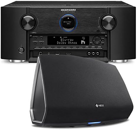Marantz AV7703 11.2 Channel Full 4K Ultra HD A/V Pre-Amplifier with Bluetooth and Wi-Fi with Denon HEOS 5 Four-Driver Wireless Speaker System - Series 2 (Black)