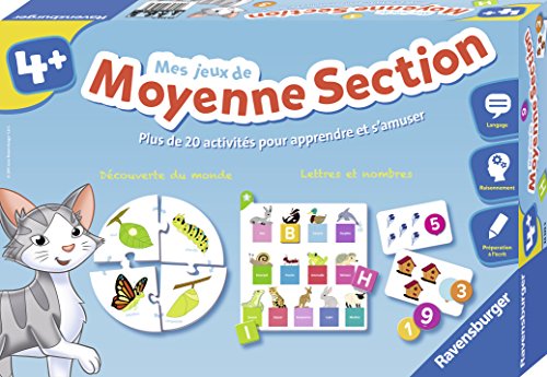 Ravensburger- Jeu Educatif- Mes Jeux De Moyenne Section- 2Ème Année De Maternelle- A Partir De 4 Ans- 24523