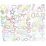 Glow Bandz Fun Silly Assorted Shapes, Colors and Sizes Silicone Silly Glow in The Dark' Silly Rubber Bandz, Party Favors- 6 Packs with 24 Bands in Each Pack (144 Wristbands Total)