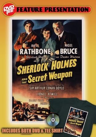 Sherlock Holmes and the Secret Weapon (+ Tee Shirt, Size L) by Basil Rathbone