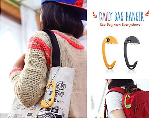 BAGMAN Creative Fun Portable Table Bag Hanger Purse Hook Handbag Hanger (Gray)