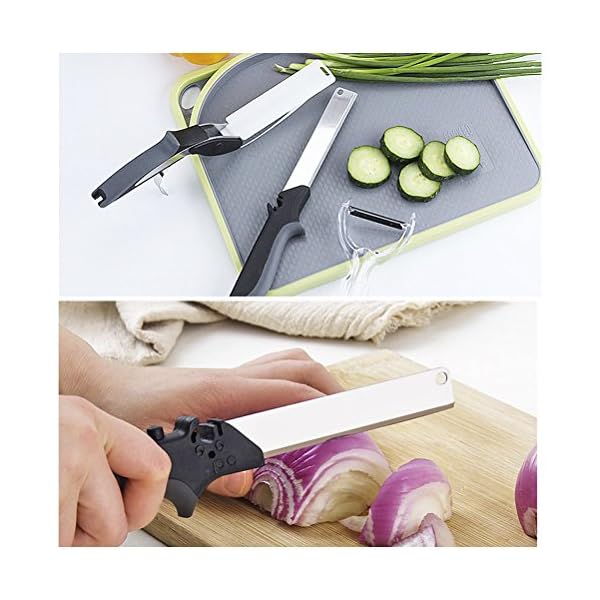 Vicloon Kitchen Scissors, Sharp Kitchen Scissors Multipurpose Utility Stainless Steel Scissor with Cutting Board Built…