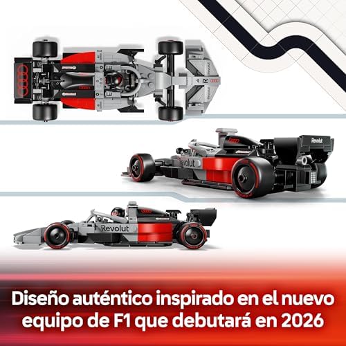 Speed Champions Coche de Carreras Audi Revolut F1 Team R26 - Maqueta de Coche de Juguete con Minifigura de Piloto - Regalo para Niños de 10+ Años y Adolescentes Fans de la Fórmula 1-77259