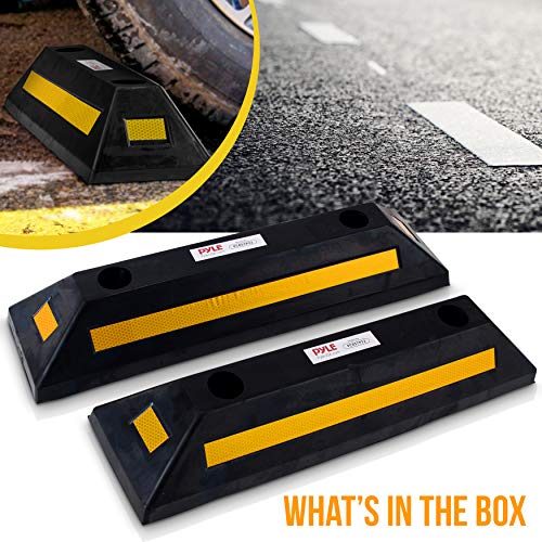 Garage Floor Stops for Vehicles 2PC Heavy Duty Rubber Vehicle Parking