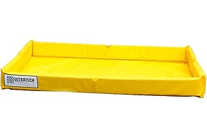 UltraTech 8854 Ultra-Mini Foam Wall Berm, 10 oz. PVC, 4' x 6', Yellow