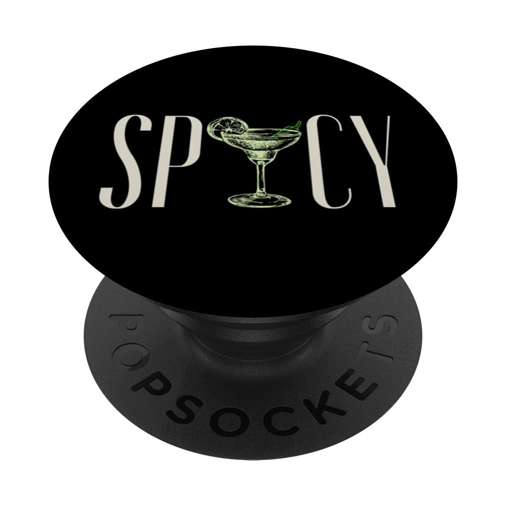 Spicy Margarita Funny Jalapeno Spicy Marg Cocktail PopSockets Adhesive PopGrip