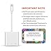 Card Camera Reader, SD Card Reader, Trail Game Camera SD&TF Card Reader, 3 in 1 Lightning to Camera Card Reader, Lightning to USB 2.0 Female OTG Adapter for iPhone/iPad [No need APP](White)