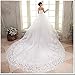 QueenBridal Gorgeous Sweetheart Lace Chapel Train Ball Gown Wedding Dress for Bride (14,White)
