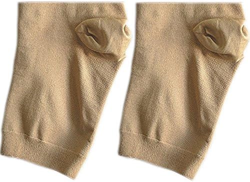 Zipper Compression Socks Toe Open for Varicose Veins and Edema, Unisex Zip Sox (2 Pack) (Nude, S/M)