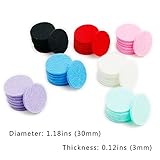 Maromalife Premium Essential Oil Pads Discs (7 Colors) - Refill And Replacement Essential Oil Pads For 38mm Locket Aromatherapy Car Fragrance Diffuser Vent Clip - Car Charm 49-Count 1.18ins (30mm)