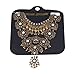 Zhenhui Vintage Silver Gold Tone Long Boho Statement Necklace Trendy Bohemian Turkish for Women Accessories from Indian Jewelry (Yellow)
