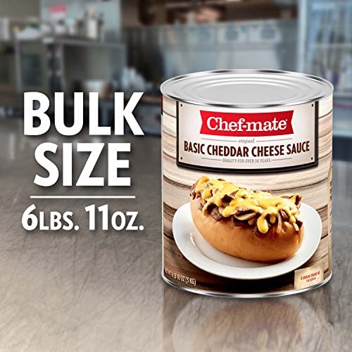 Chefmate Basic Cheddar Cheese Sauce, Canned Food for Mac and Cheese, 6