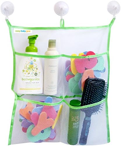 Bath Toy Organizer - Extra Strong - The Only Storage Bag With 3 Suction Cups