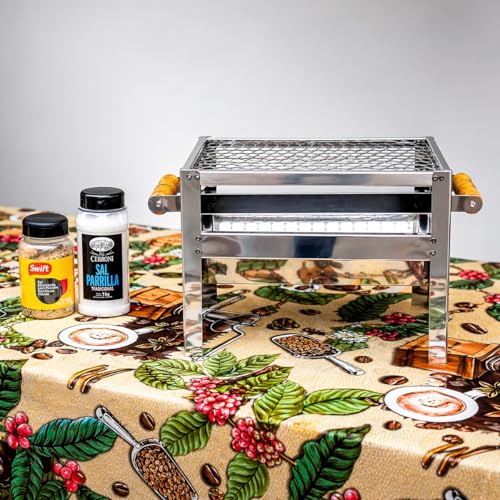 Churrasqueira A Carvao Portatil Inox Pequena Versão Mini Estrutura Robusta Em Aço Inoxidável Com Grelha Para Camping e Praia [ K-SELL IMPORTS ]