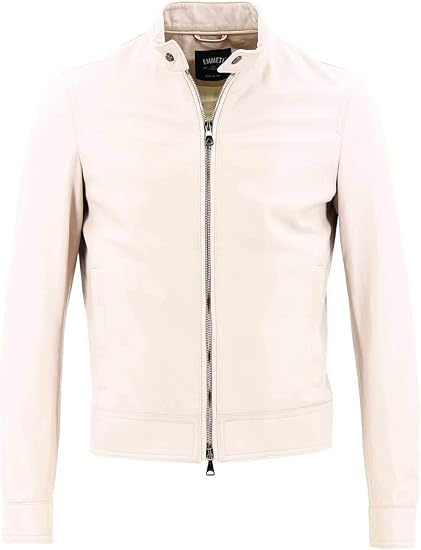 Amazon Emmeti エンメティ メンズ 0 5mm厚 ラムスキン ナッパシルク シングルライダースジャケット ユーリ Juri Emt Ns Cashmere グレージュ コート ジャケット 通販