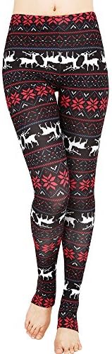 CinGr8 Christmas 3D Printed Foot Stirrups Leggings Stretchy Plus Size Yoga Pants