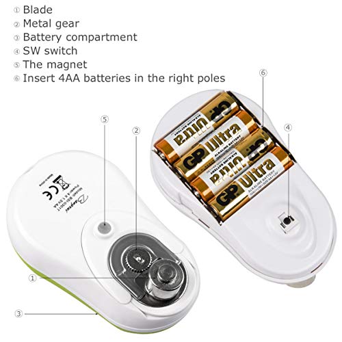 Kitchen Automatic Safety Cordless One Tin Touch Electric Can Opener& Bangrui Intellectual