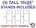 Large Garage Sale Sign Kit with Tall Stands - Printed Double (Both) Side - Include (1x) 24