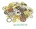 100 Grams Assorted Machine Clock Cog Wheel Gear Punk Steampunk Charm Pendant Connector for Necklace Bracelet Anklet DIY Jewelry Making Accessories