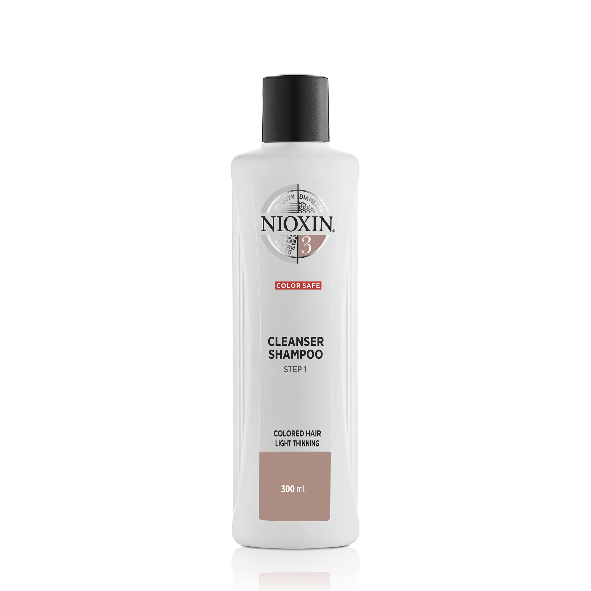 Nioxin 3-Part System, System 3 Coloured Hair with Light Thinning, Hair Thickening Treatment, Scalp Therapy, Shampoo 300ml