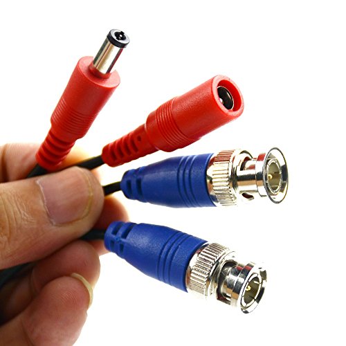 TYUMEN 4 Pack 60FT (18.3 Meters, Black) AllinOne BNC Video and Power