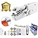 Handheld Portable Sewing Machine Yibaision Mini Electric Stitching Machine Cordless Stitch Quick Repairs Fabric Leather Denim 15 PCS
