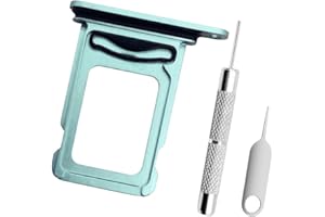 AYWFEY Replacement Sim Card Slot Tray Holder Compatible with iPhone 12 2020, 6.1 inch, 1 Metal SIM Card Tray Holder with Waterproof Rubber Gasket Ring, 1 Open Eject Pin and 1 Needle Opener Ejector, Green