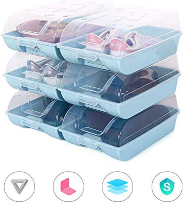 ZHITENG Schuhschrank (6 Stück) Schuhkasten Aufbewahrungsbank