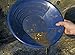 SE 14 Inch Gold Panning Pan - Dual Riffles for Easier Mining and Prospecting, Blue
