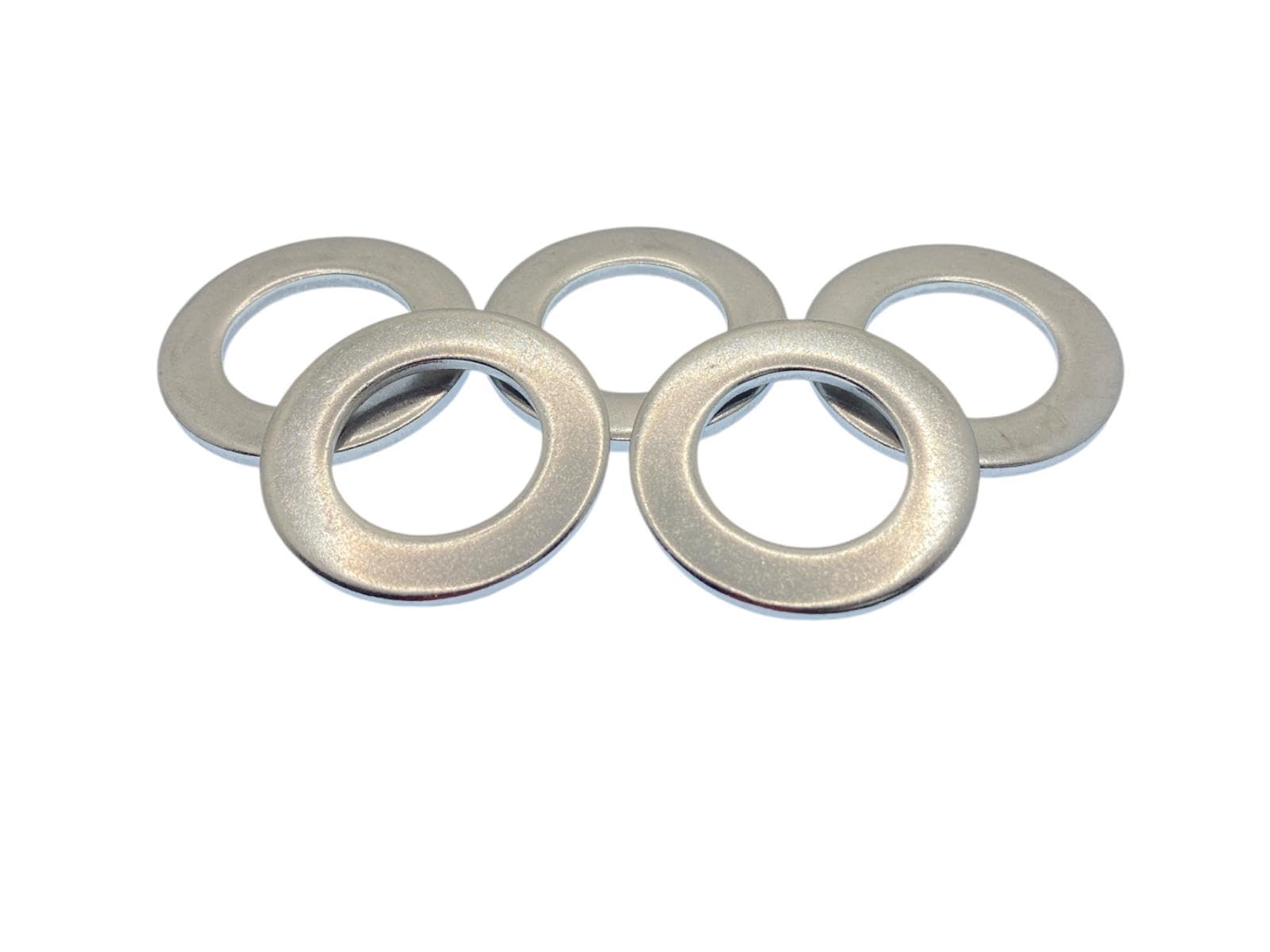 M22 Washers for Screws - M22 x 39 x 3mm (5 Pack) Metal Flat Penny Washers for Bolts - A2 Stainless Steel Large Plain Round (5pc)
