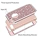iPhone SE Case, iPhone 5S Case, iPhone 5 Case, Anuck 3 in 1 Hybrid Shockproof Protective Case for Girls Cute Bling Sparkly Glitter Heavy Duty Armor Defender Cover for Apple iPhone 5/5S/SE - Rose Gold