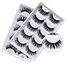 3D Real Mink False Eyelashes, Handmade Reusable Mink Lashes, Luxurious Wispy Natural Cross Thick Long Lashes, 2 Boxes/10 Pairs