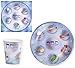 Passover Disposable Paper Plates, Cups and Napkins. Party Goods, 12 Settings Set for Seder Table Decoration.